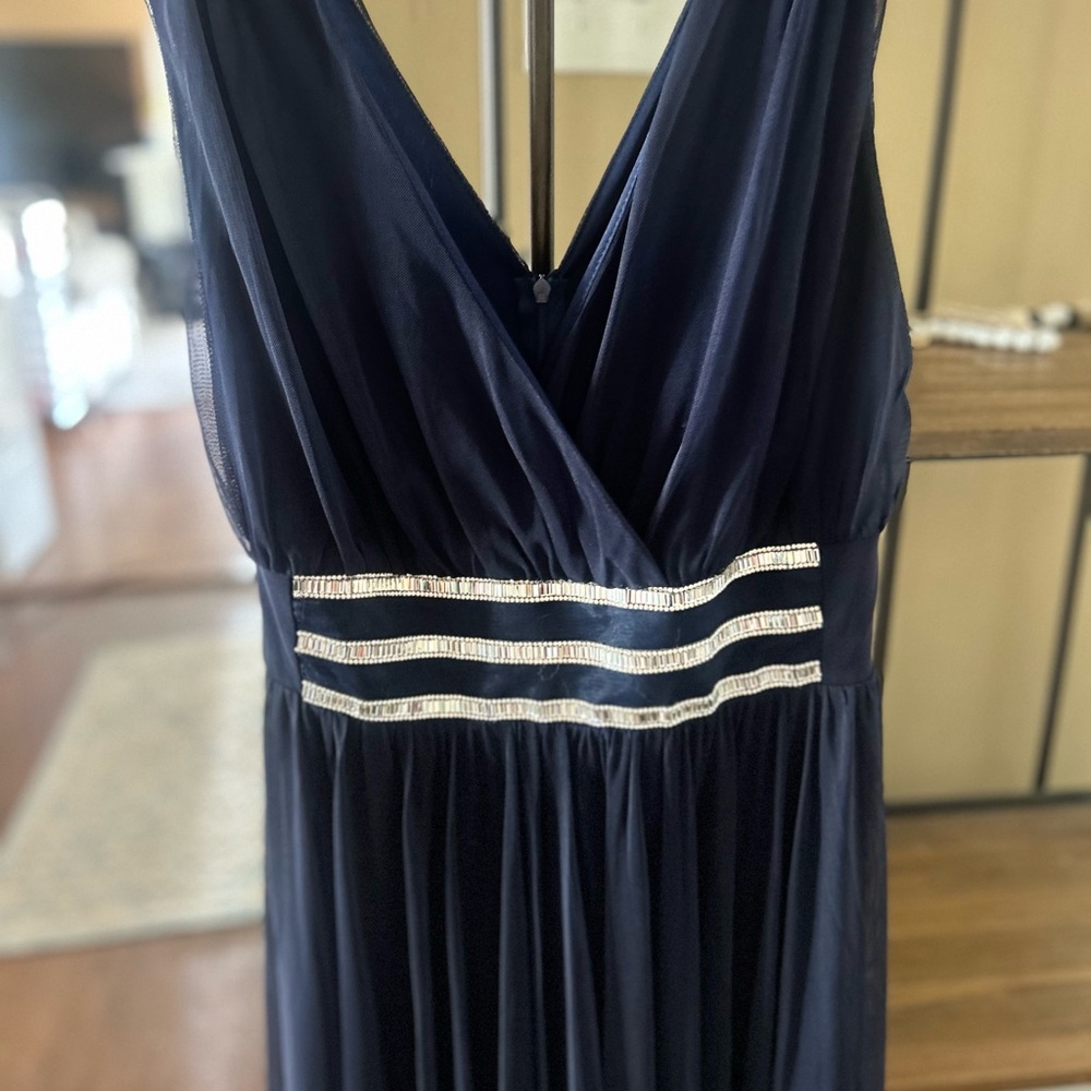 VENUS Navy Dress with Silver Highlights cocktail Dress - Picture 3 of 7